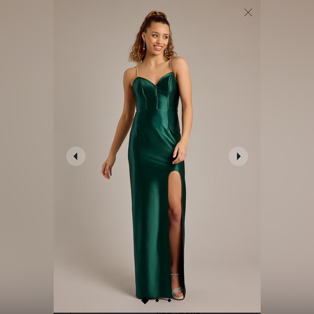 sculpting satin crystal strap corset sheath dress